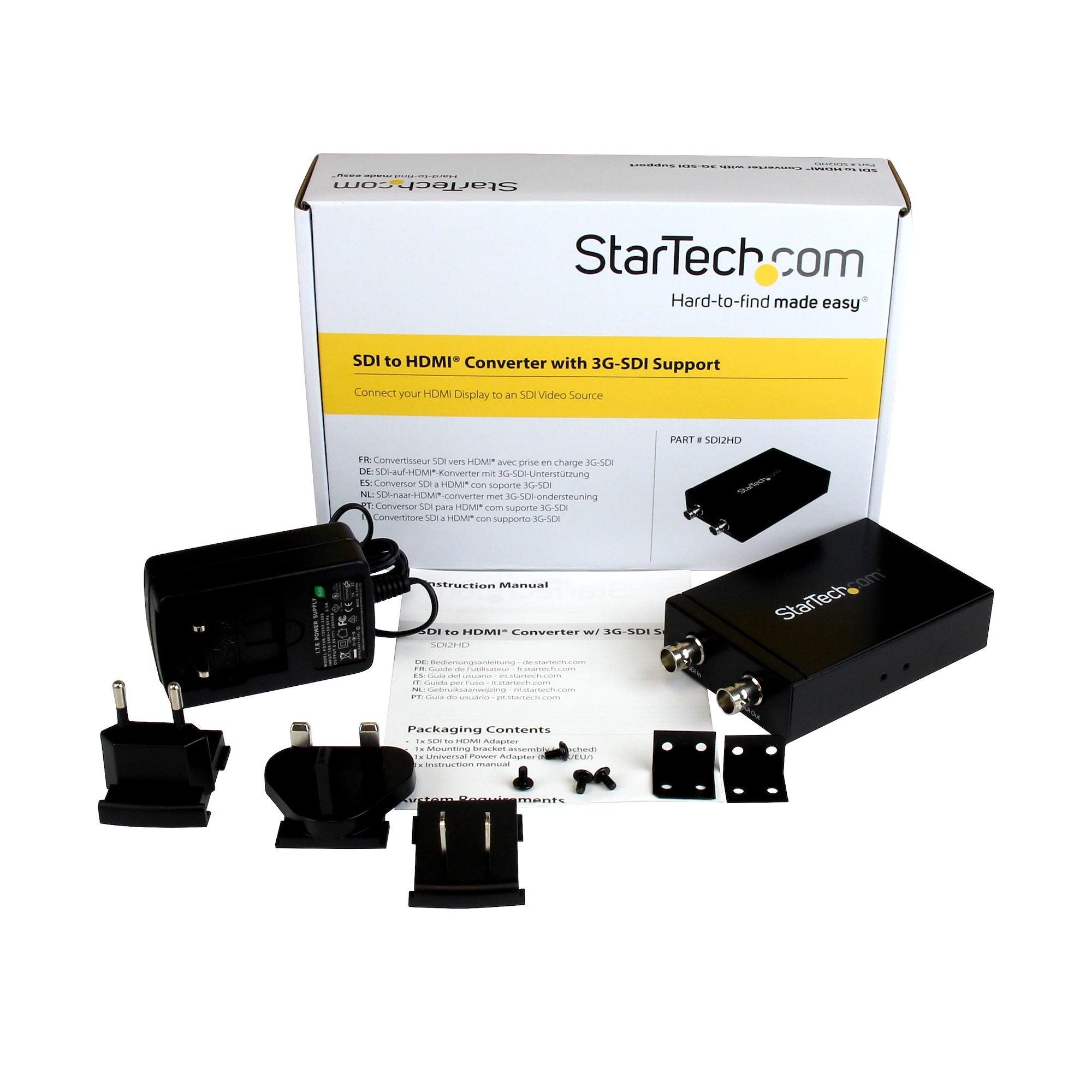 StarTech - Adapter SDI to HDMI Converter - Black
