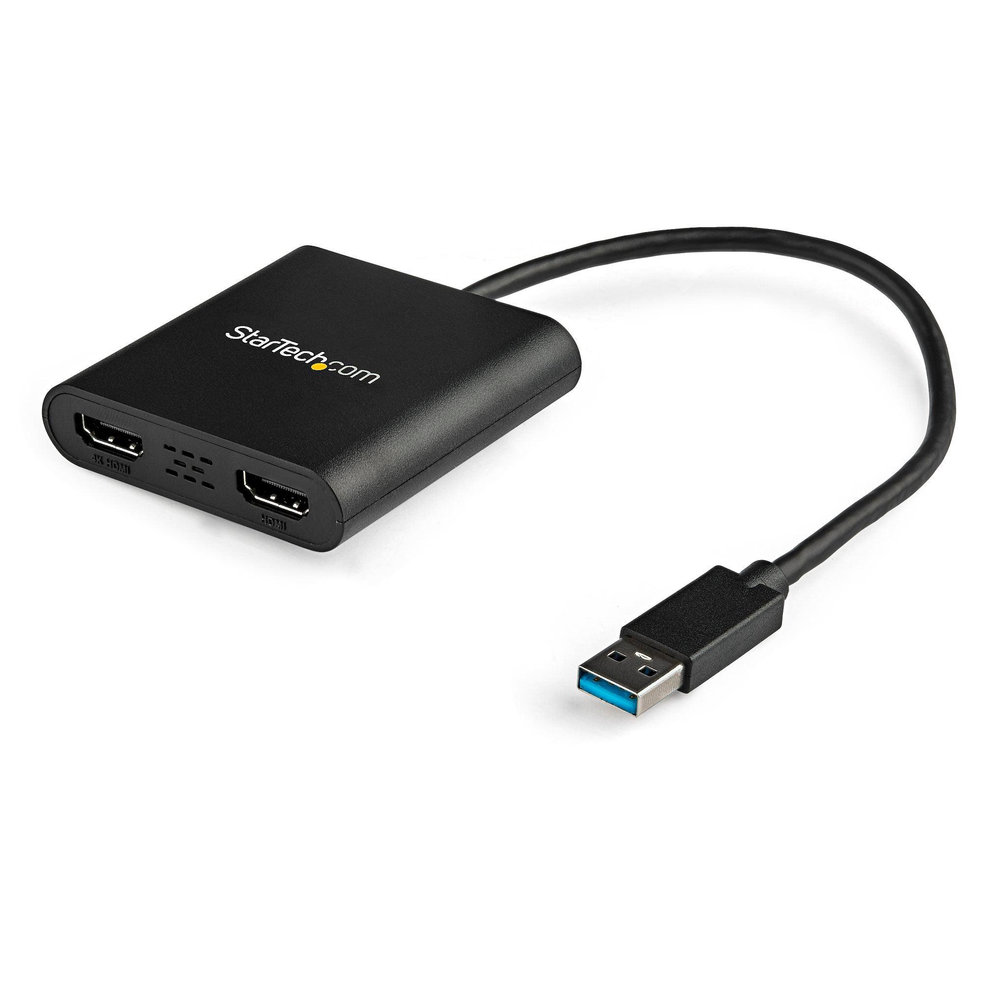 StarTech - Adapter USB-A 30 to Dual HDMI PC - Black