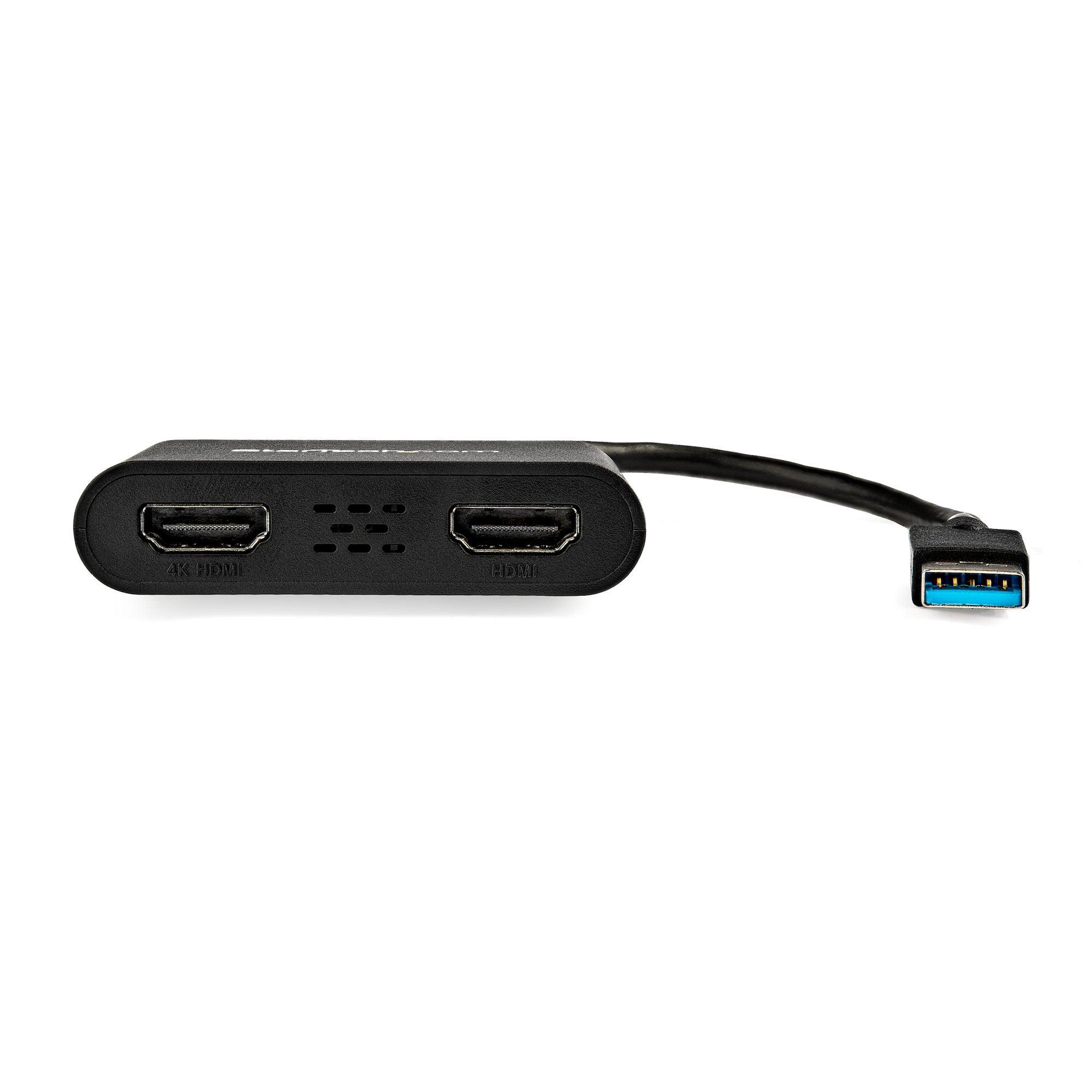 StarTech - Adapter USB-A 30 to Dual HDMI PC - Black