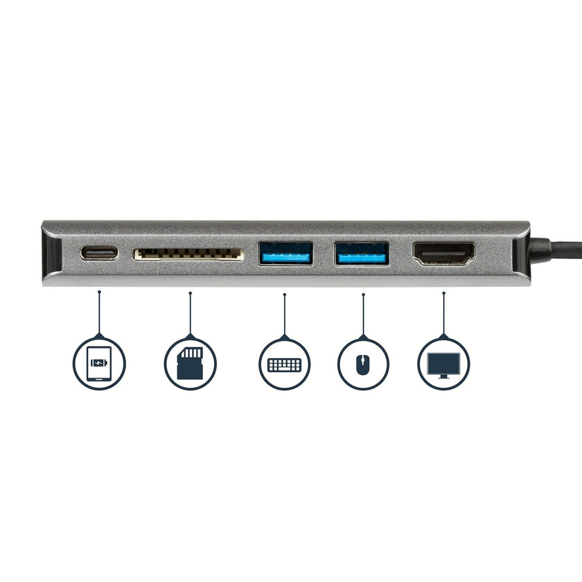 StarTech - Adapter USB-C Multiport 6-in-1 - Silver