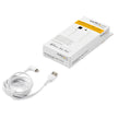 StarTech - Charge & Sync Cable Lightning MFI (Right Angled) to USB-A 6ft Heavy Duty Rugged Aramid Fiber - White