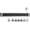 StarTech - Docking Station Triple Monitor USB-A 30 HDMI & 2 DisplayPort PC/Mac - Black & Silver
