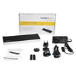 StarTech - Docking Station Triple Monitor USB-A 30 HDMI & 2 DisplayPort PC/Mac - Black & Silver
