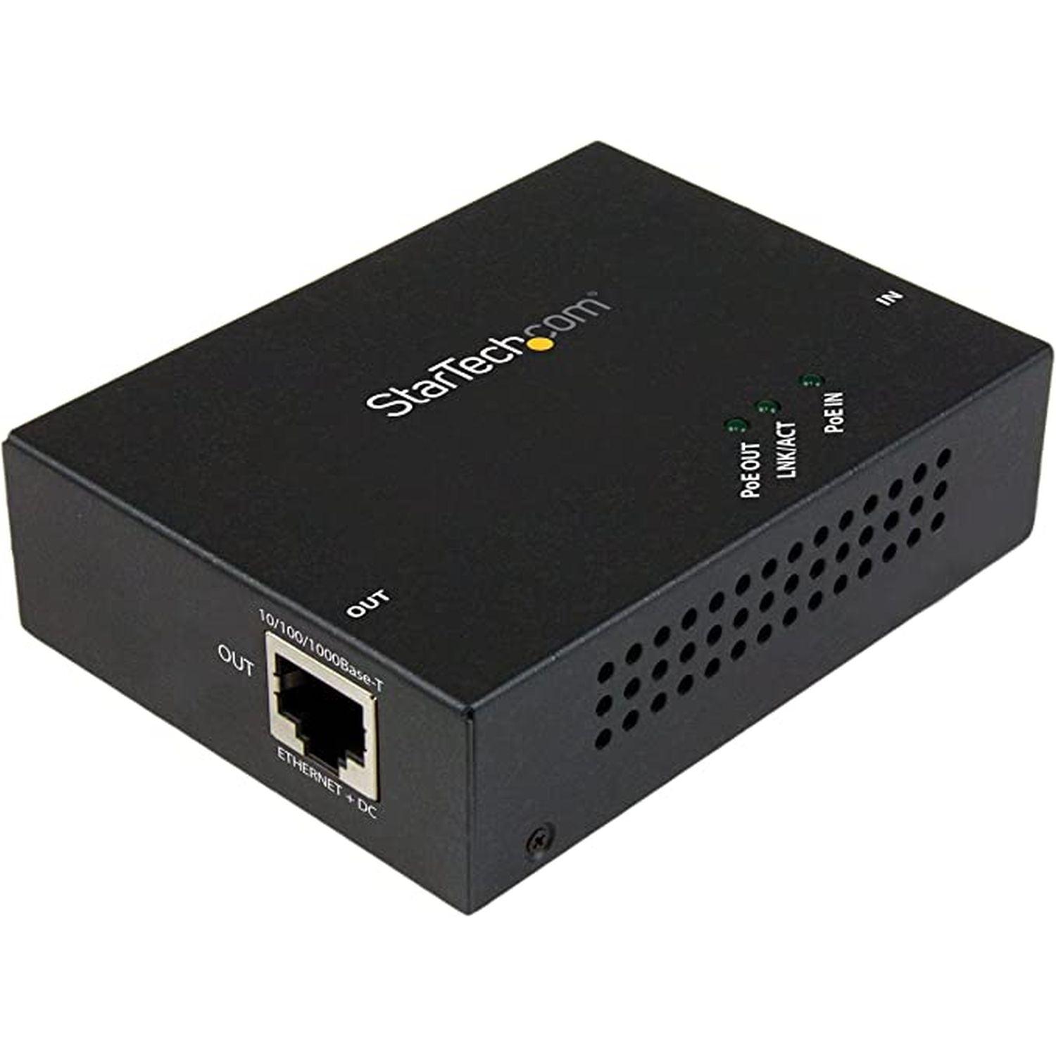 StarTech - Network 1 - Port Gigabit PoE+ Extender 330 - Black (POEEXT1GAT)