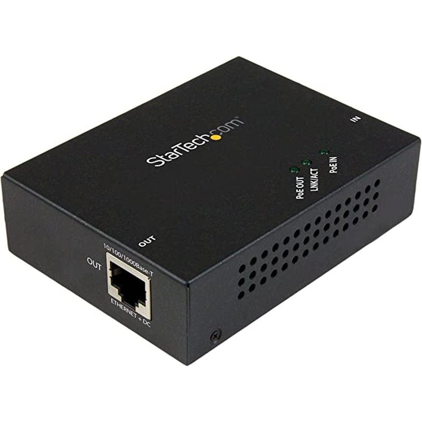 StarTech - Network 1 - Port Gigabit PoE+ Extender 330 - Black (POEEXT1GAT)