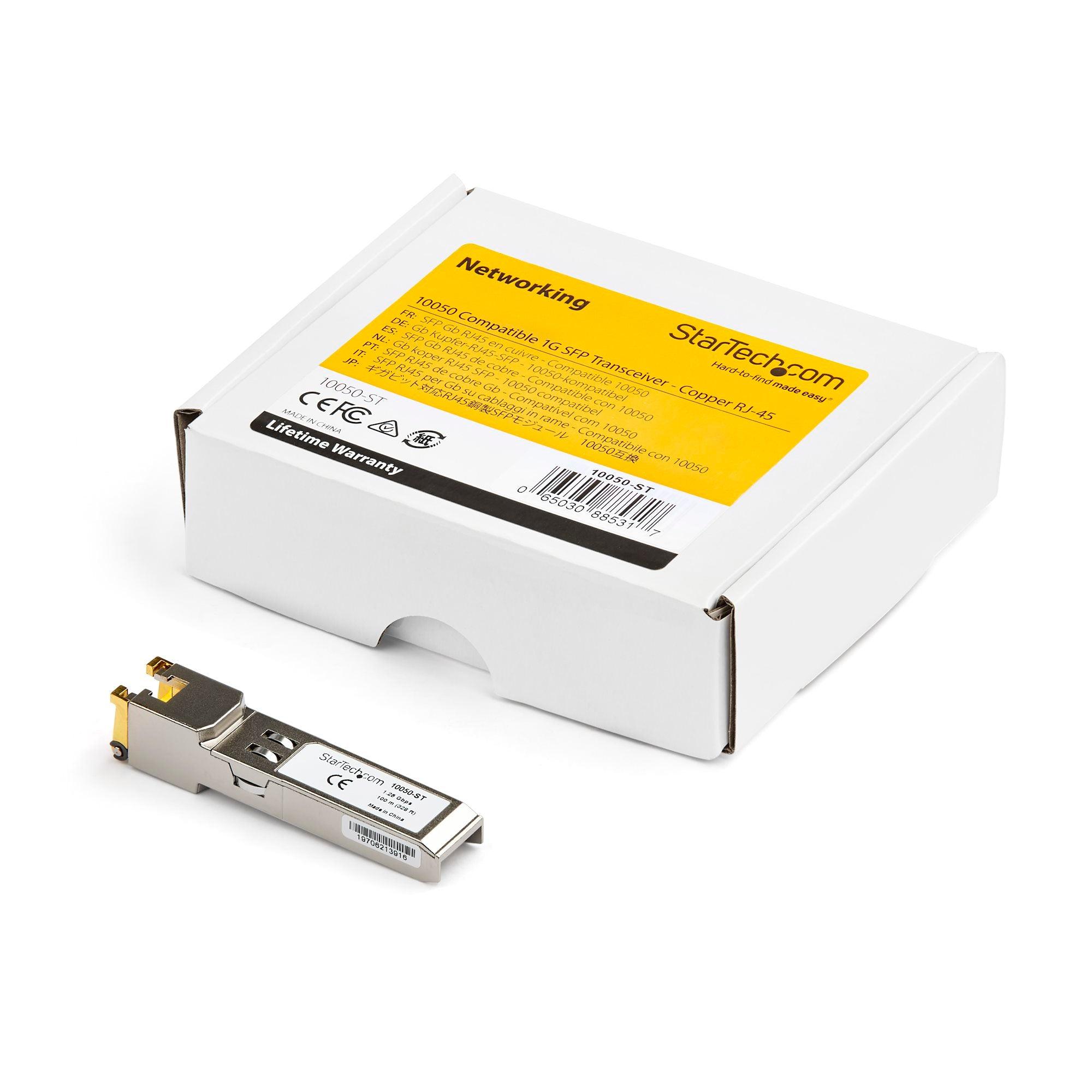 StarTech - Network 10050 Compatible SFP Module - 1000BASE - T - SFP to RJ45 1GE Gigabit Ethernet SFP