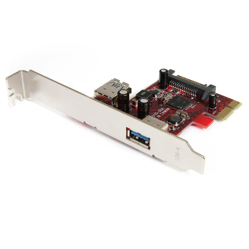 StarTech - PCI Express SuperSpeed USB 30 Card 2 Port with UASP Support - 1internal 1 External