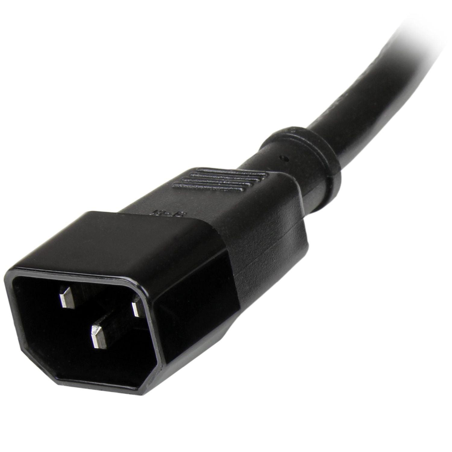 StarTech - Power Cord Heavy Duty Extension 3ft 15A 125V - 14AWG - Black (PXT100143)