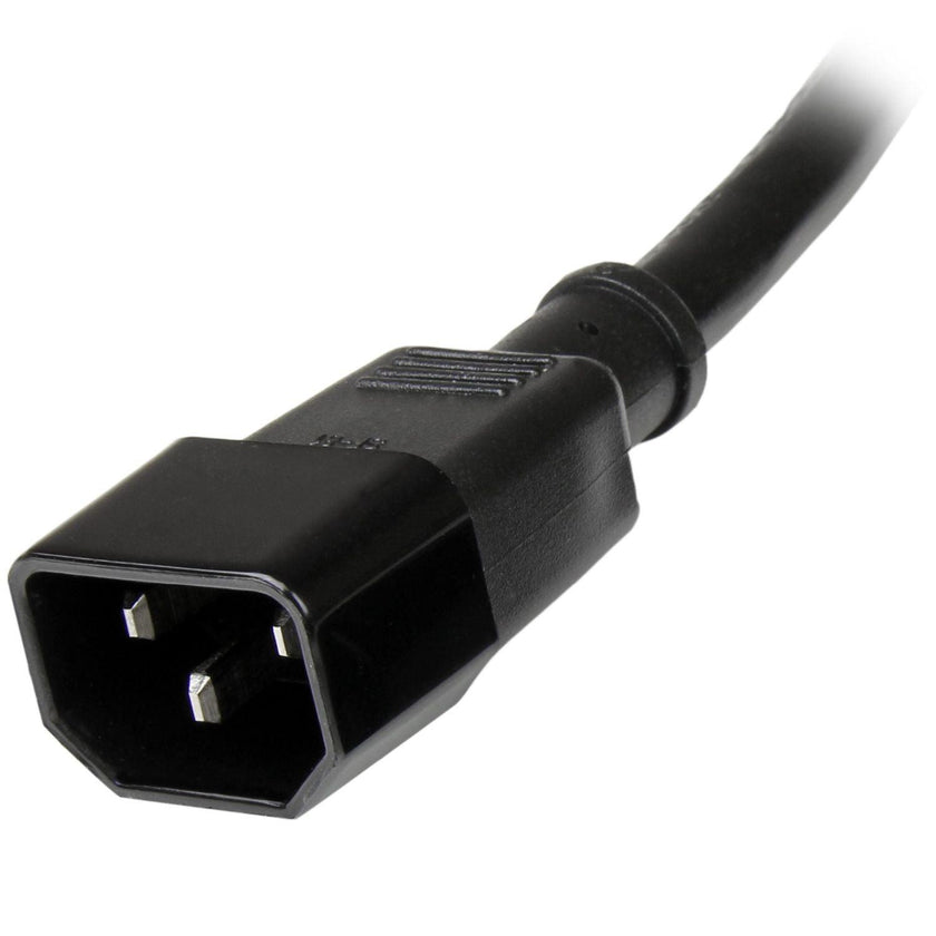 StarTech - Power Cord Heavy Duty Extension 3ft 15A 125V - 14AWG - Black (PXT100143)