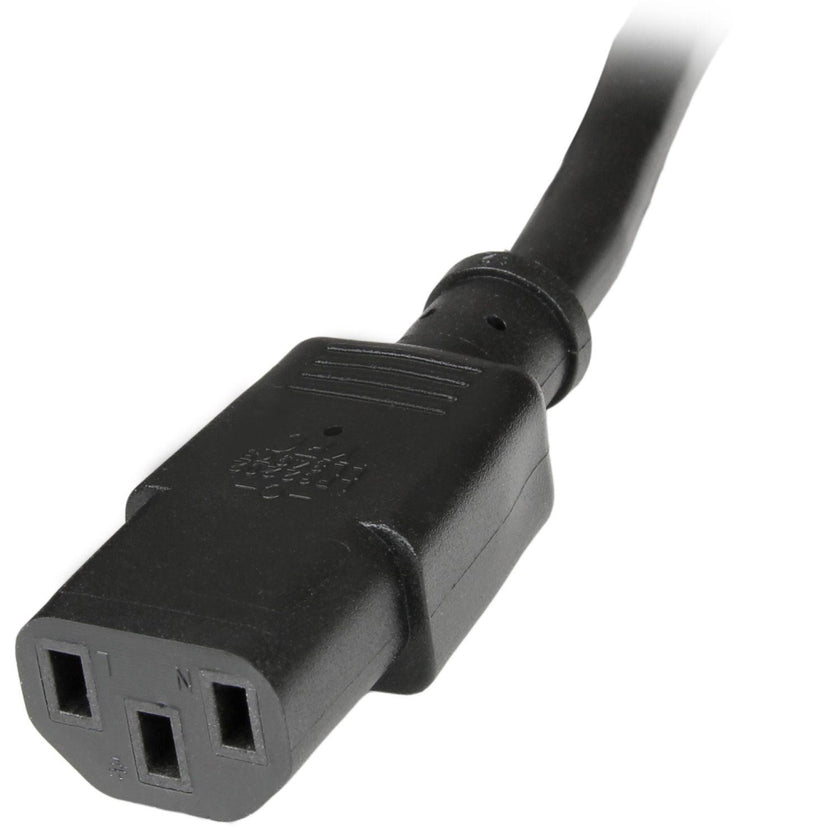 StarTech - Power Cord Heavy Duty Extension 3ft 15A 125V - 14AWG - Black (PXT100143)