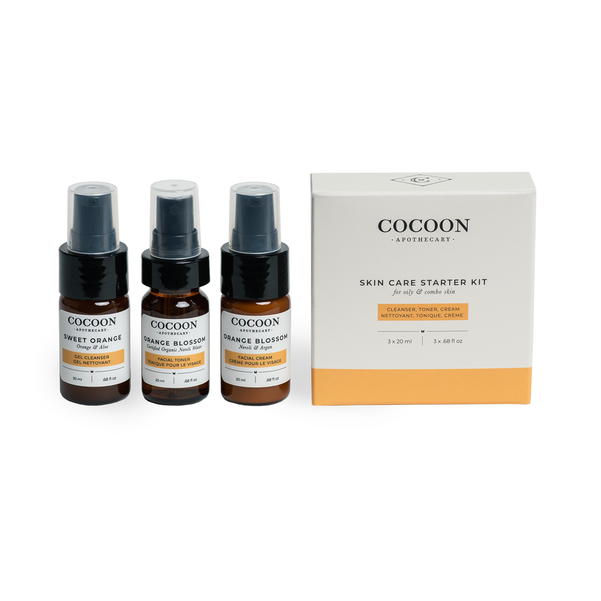 Kit de démarrage pour soins de la peau pour peaux grasses