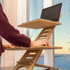 Station de travail en bois debout-assis
