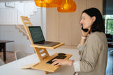 Station de travail en bois debout-assis