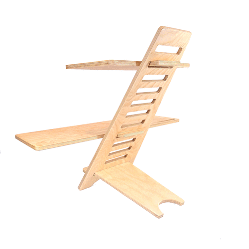 Station de travail en bois debout-assis