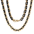 Steeltime Stainless Steel Square Rolo Chain Necklace