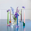 Bubble Crystal Glass Candle Holder - Purple Decorative Sculpture