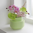 Layer Ceramic Vase - Matte Light Green Glaze