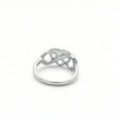 Sterling Silver Rose Gold Infinity Heart Ring