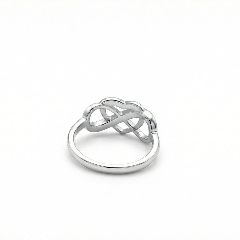 Sterling Silver Rose Gold Infinity Heart Ring