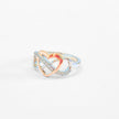 Sterling Silver Rose Gold Infinity Heart Ring
