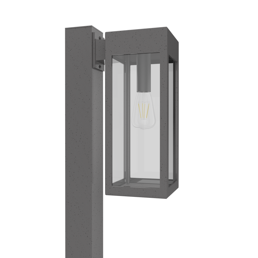 Stockholm • Luminaire pour poteau extérieur montage vers le bas fond ouvert format moyen [21636]