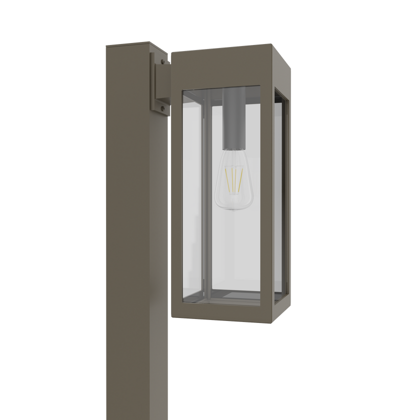 Stockholm • Luminaire pour poteau extérieur montage vers le bas fond ouvert format moyen [21636]