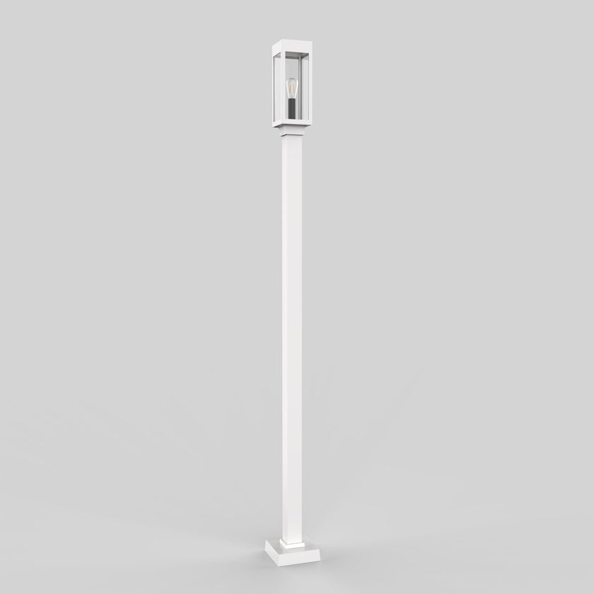 Poteau d’aluminium carré de 3’’ avec base soudée