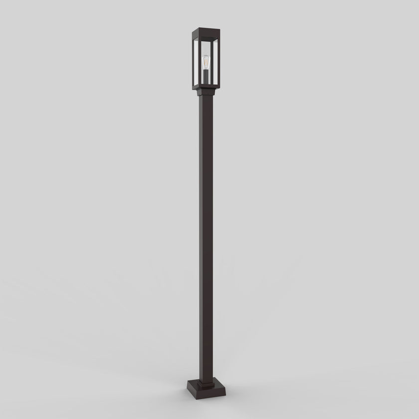 Poteau d’aluminium carré de 3’’ avec base soudée