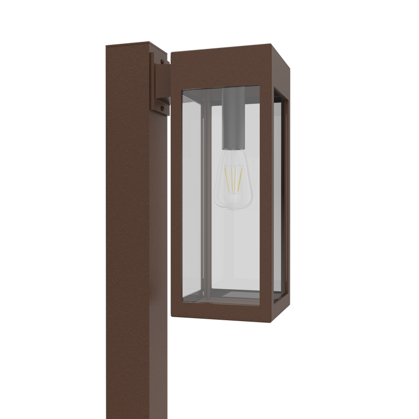 Stockholm • Luminaire pour poteau extérieur montage vers le bas fond ouvert format moyen [21636]