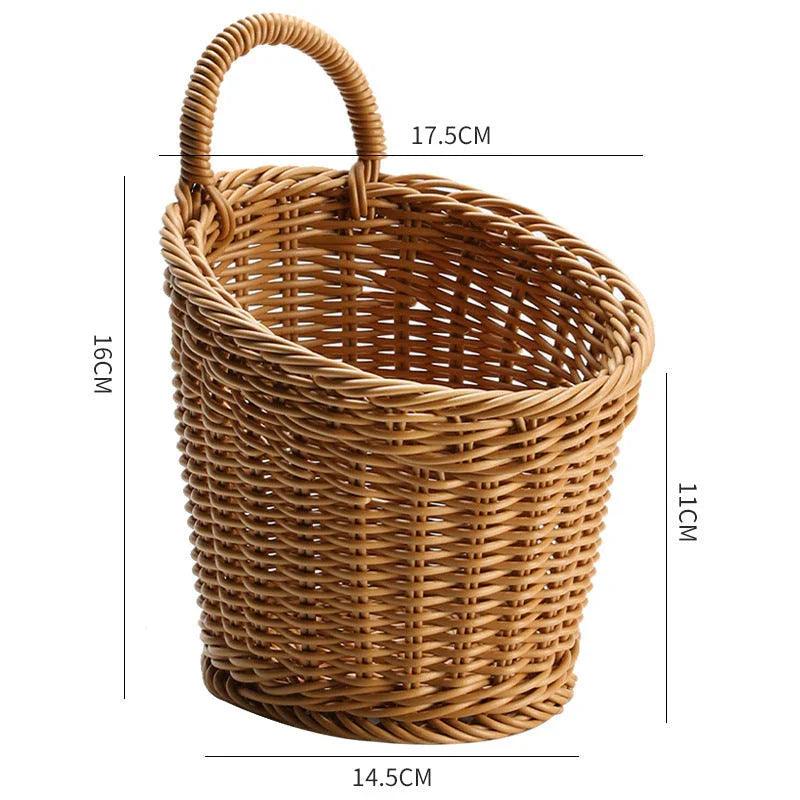 Bamboo Woven Storage Basket Toilet Bathroom Garden Supplies