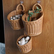 Bamboo Woven Storage Basket Toilet Bathroom Garden Supplies