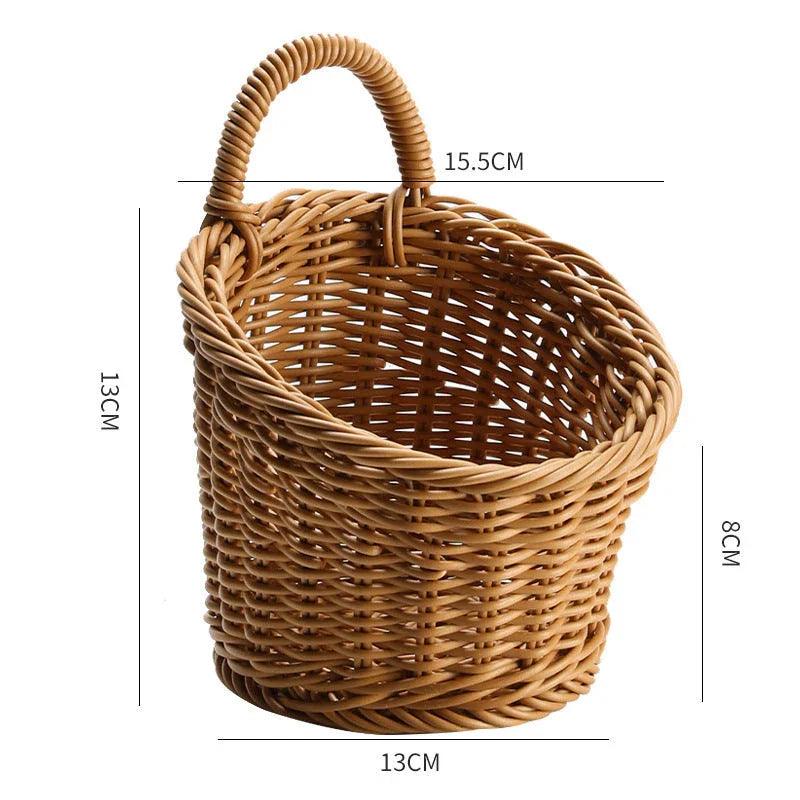 Bamboo Woven Storage Basket Toilet Bathroom Garden Supplies