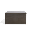 Dark Brown Outdoor Wicker Storage Box