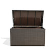 Dark Brown Outdoor Wicker Storage Box