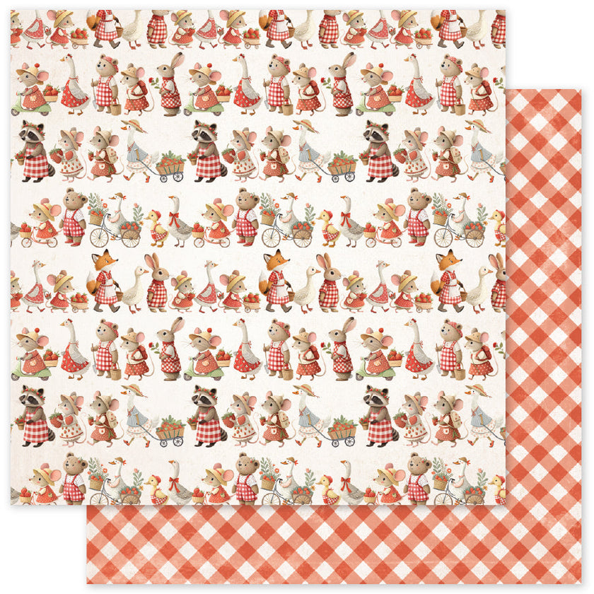 Strawberry Friends Basics A 12 x 12 Paper (12 pc Bulk Pack) 34887