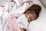Rose Pink & White Strawberry Milkshake Extended Throw Blanket