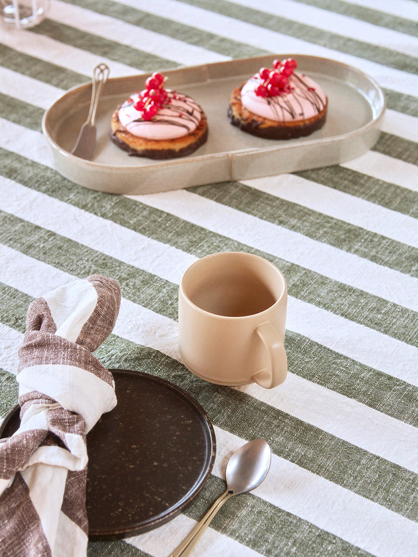 Striped Napkin - Pack of 2 - Olive