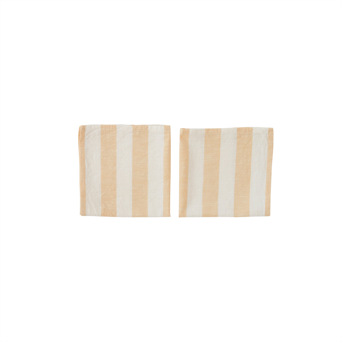Striped Napkin Vanilla - Pack of 2 - H45 x W45 cm