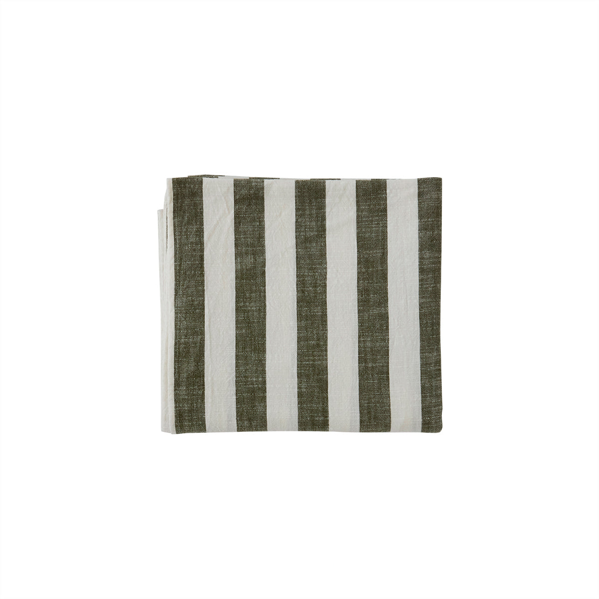Striped Tablecloth - 260x140 cm - Olive