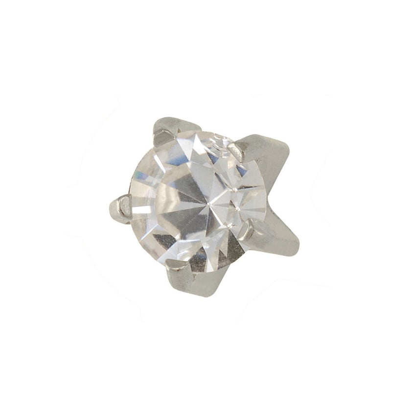 Studex - R104W April Crystal Tiffany Ear Rings Silver 3mm (pair)