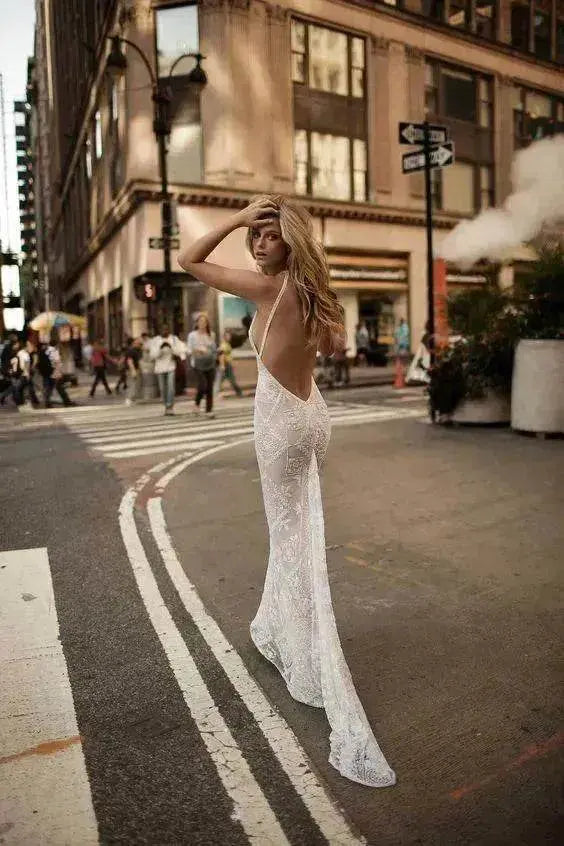Summer Halter Sleeveless Long Dress Elegant Charming Backless Lady Party Dress Women
