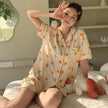 Bubble Cotton Cute Orange Pajamas For Women