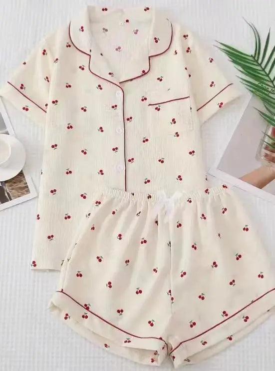 Bubble Cotton Cute Orange Pajamas For Women