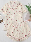 Bubble Cotton Cute Orange Pajamas For Women