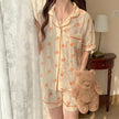 Bubble Cotton Cute Orange Pajamas For Women