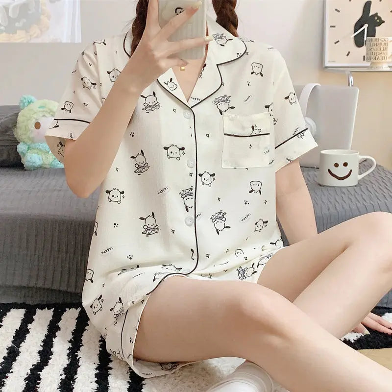Bubble Cotton Cute Orange Pajamas For Women