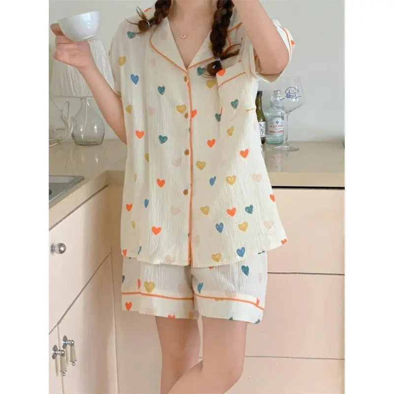 Bubble Cotton Cute Orange Pajamas For Women