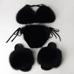 Fox Fur Trim Split Boudoir Lingerie Top