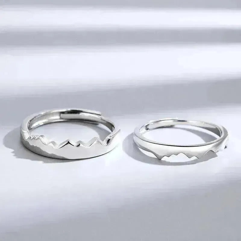 Sun Moon Couple Ring Sterling Silver Luxury Niche Design Sense Ring