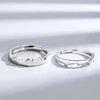Sun Moon Couple Ring Sterling Silver Luxury Niche Design Sense Ring